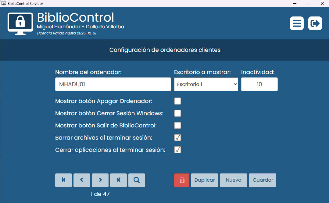 Configuración de ordenadores clientes