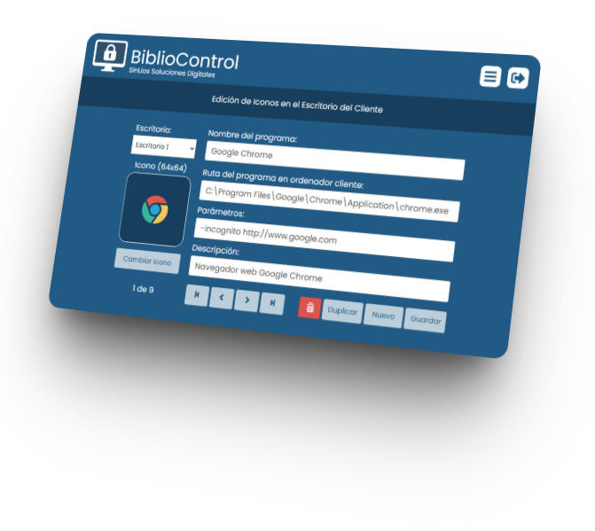 Interfaz de BiblioControl Cliente