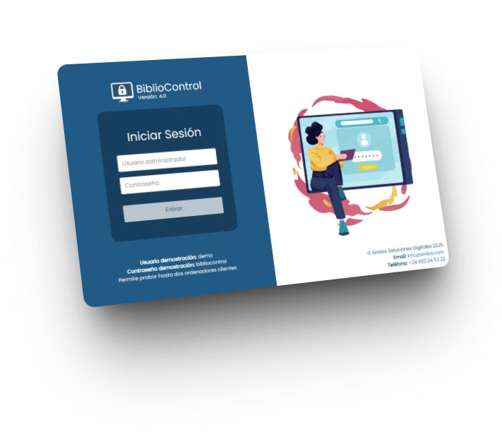 Interfaz de BiblioControl Servidor